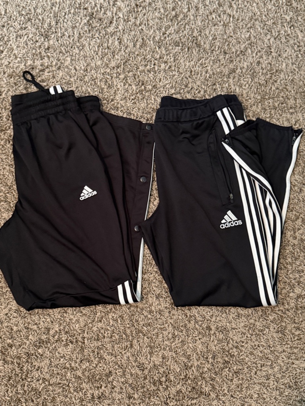 adidas Black Jogger Pant bundle with White Three-Stripes